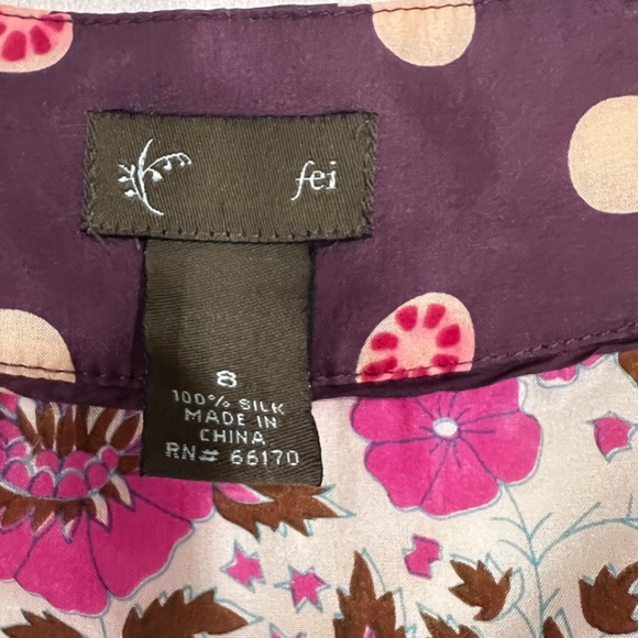 Cute Boho Blouse - comfy silk Anthropologie fei short sleeved - Picture 2 of 7